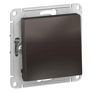 Выключатель 1-клавишный, перекрестный (с трех мест), Мокко, серия Atlas Design, Schneider Electric