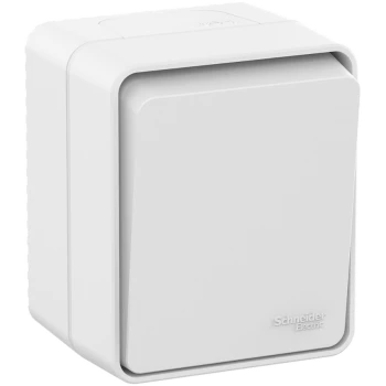 Выключатель 1-клавишный; влагозащищенный IP54, Белый, серия Atlas Design Profi54, Systeme Electric