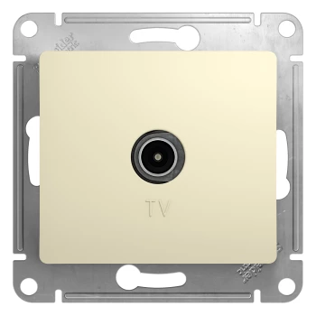 Розетка телевизионная проходная ТV 4 dB, Бежевый, серия Glossa, Schneider Electric